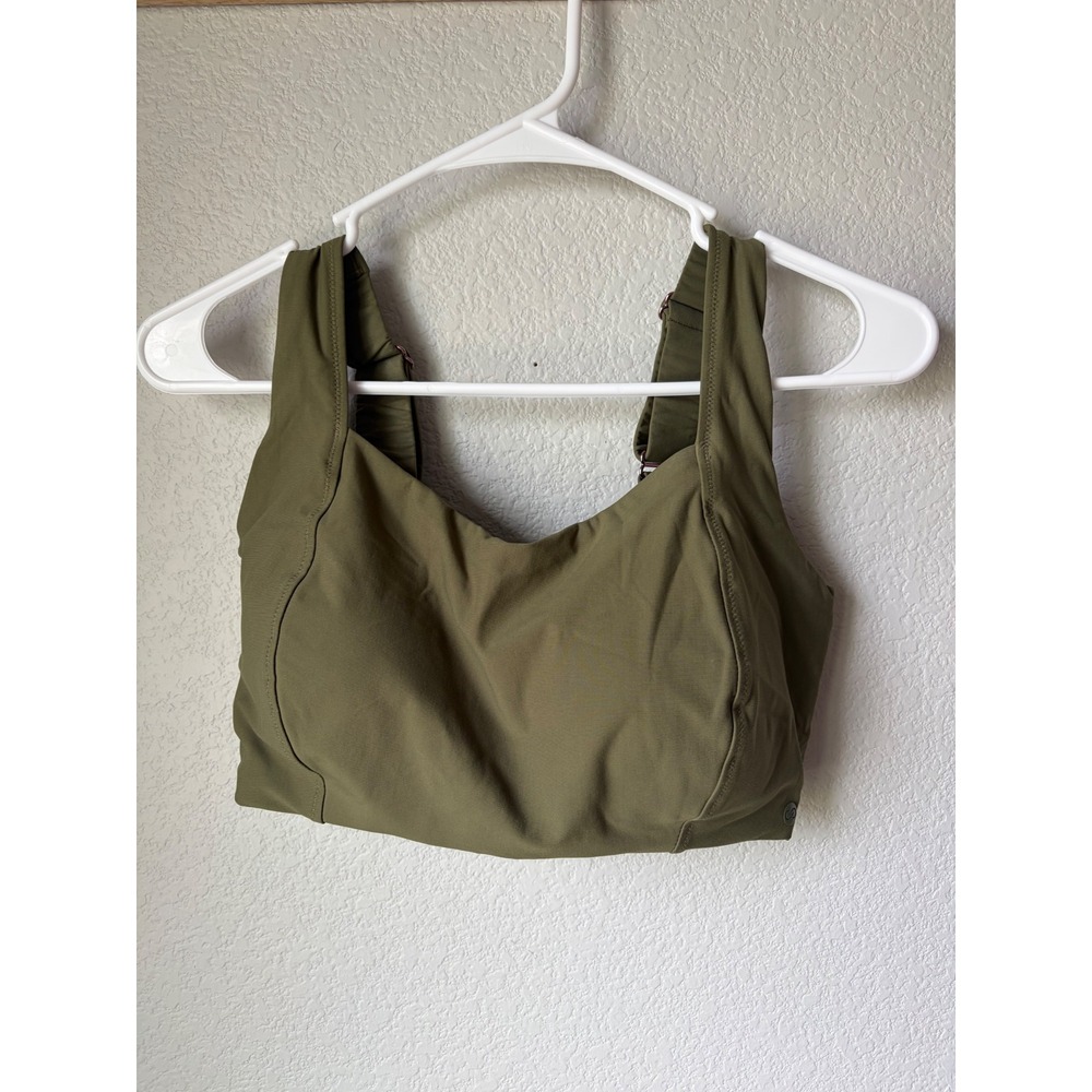 CALIA Power Sculpt Swim Bikini Top Olive Green